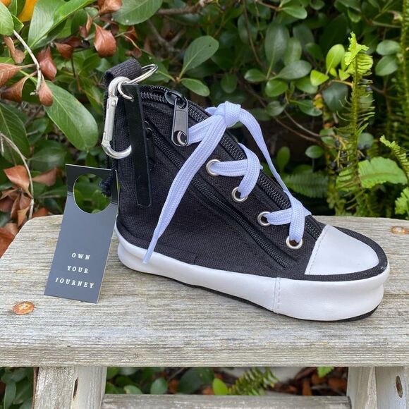 Own Your Journey Black High-top Keychain/Coin Pouch. NWT. - Picture 1 of 4